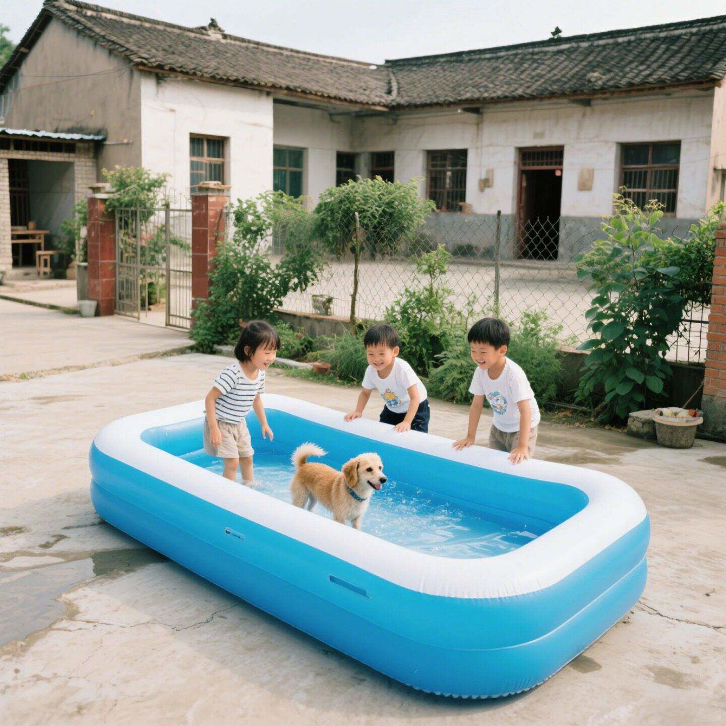 农村院子游泳池充气加厚泳池儿童戏水玩具成人户外可折叠庭院泳池