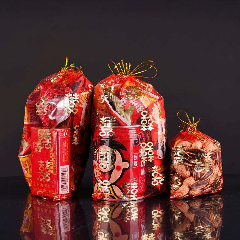 婚礼糖袋中式喜糖袋纱袋创意结婚庆用品大全糖果包装糖袋子