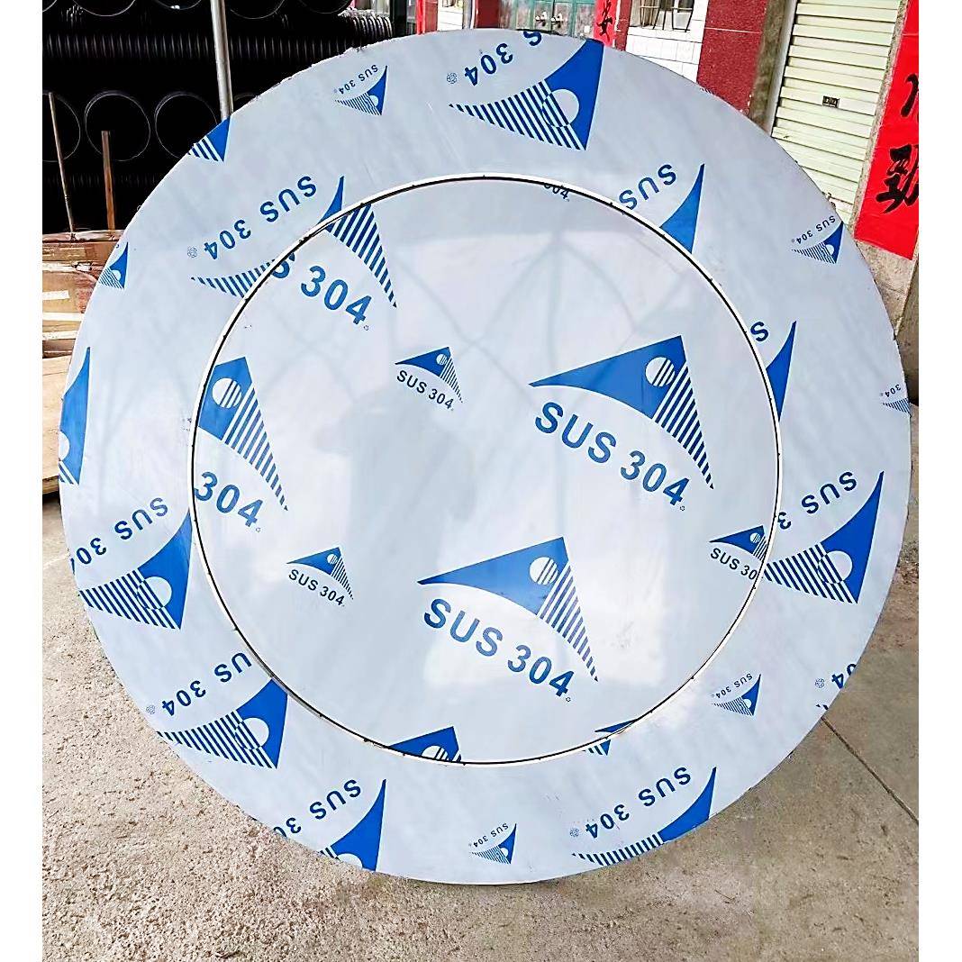 9W特厚内置转盘不锈钢圆桌火锅桌餐桌家宴酒席饭店折叠304免安装