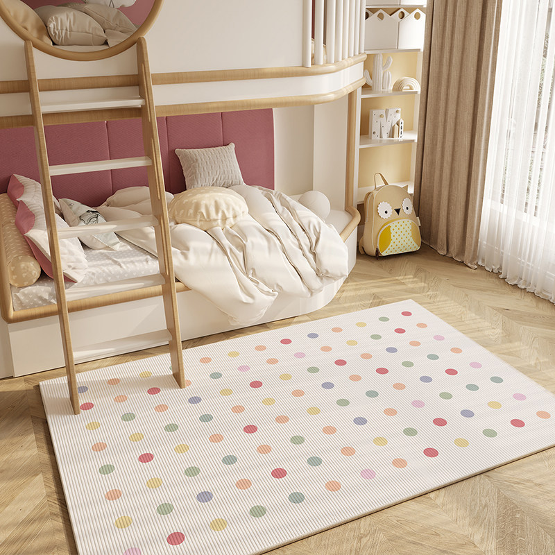 卡通地毯儿童卧室女孩读书角房游戏玩耍垫子儿童房阅读区地垫