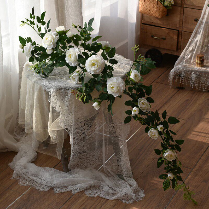 仿真牡丹花藤蔓酒店门头装饰假花玫瑰藤条缠绕装饰花植物落地挂壁