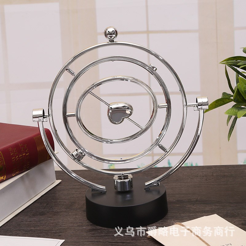 A605爱心永动仪 动力学轨道动态艺术工艺品 电动永恒运动装饰摆件