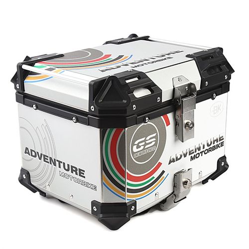 现货大容量摩托车尾箱铝合金印花箱子摩托车后备箱摩托车工具箱