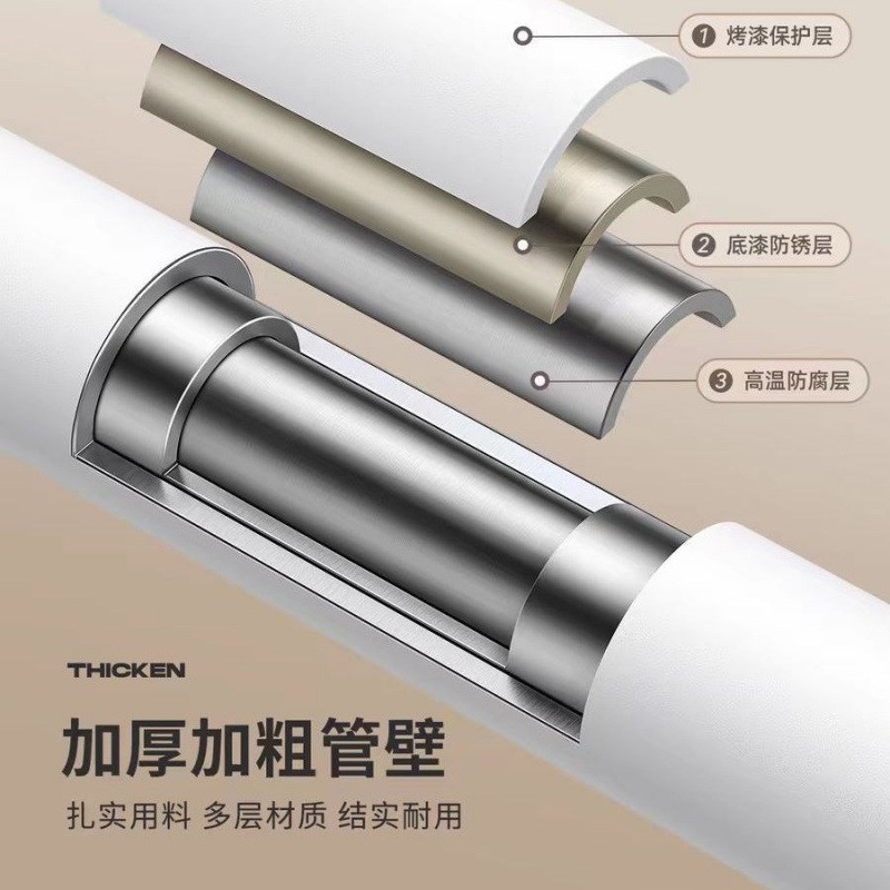 窗帘杆窗帘伸缩免打孔杆子安装单杆阳台支架罗马撑杆晾衣杆浴帘杆