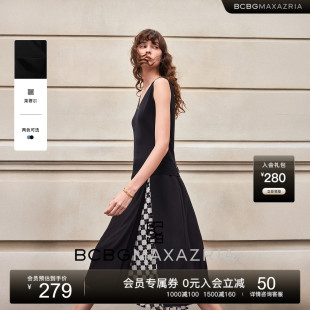 针织打底背心 莱赛尔羊毛凉感物语钻饰V领女式 BCBG 2025夏新品