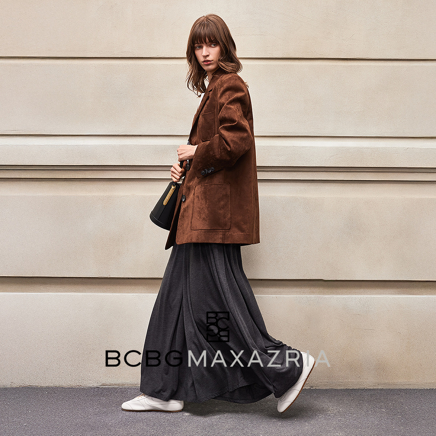 【超能小太阳严选】BCBG简约通勤复古美拉德精裁绒感宽松西装外套