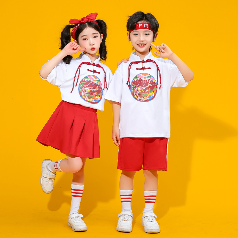 六一儿童演出服中国风汉服小学生大合唱幼儿园啦啦队演出服班服