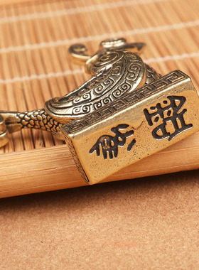 黄铜纯铜工艺品摆件茶桌书桌办公桌小动物手把件铜雀鸟礼品装饰品