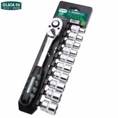 老A 台湾制造多功能汽修机修快速小飞扳大飞扳 棘轮套筒扳手套装