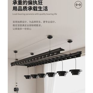 手动晒衣架凉其它 手摇升降晾衣架阳台手摇器家用晾衣杆四杆顶装