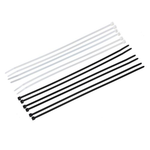 黑色国标自锁尼龙长扎带长10cm50cm工业级捆绑线缆理线固定束线带