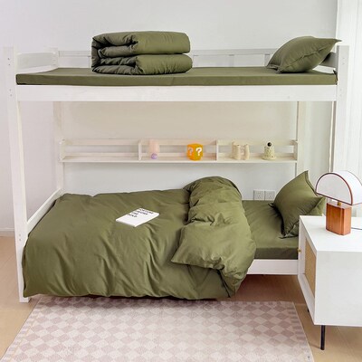 Wholesale Student Dormitory Cotton Three-piece Bedding Set