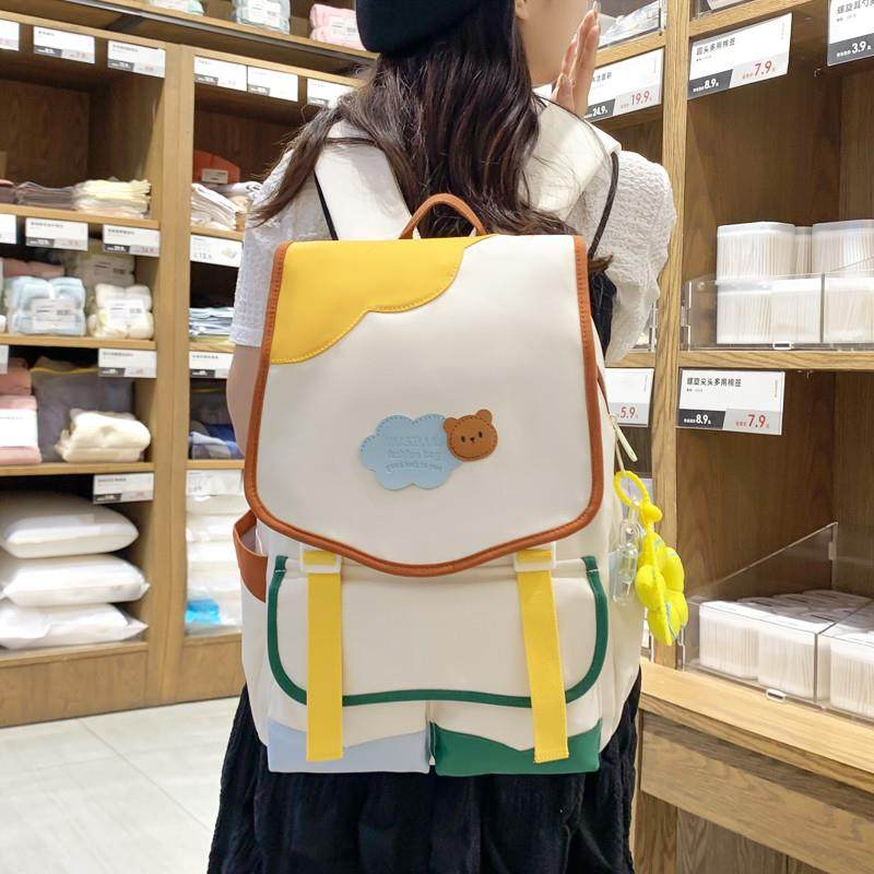 新品书包女小学生3一6年级韩版校园风初中女生高中生减负儿童背包