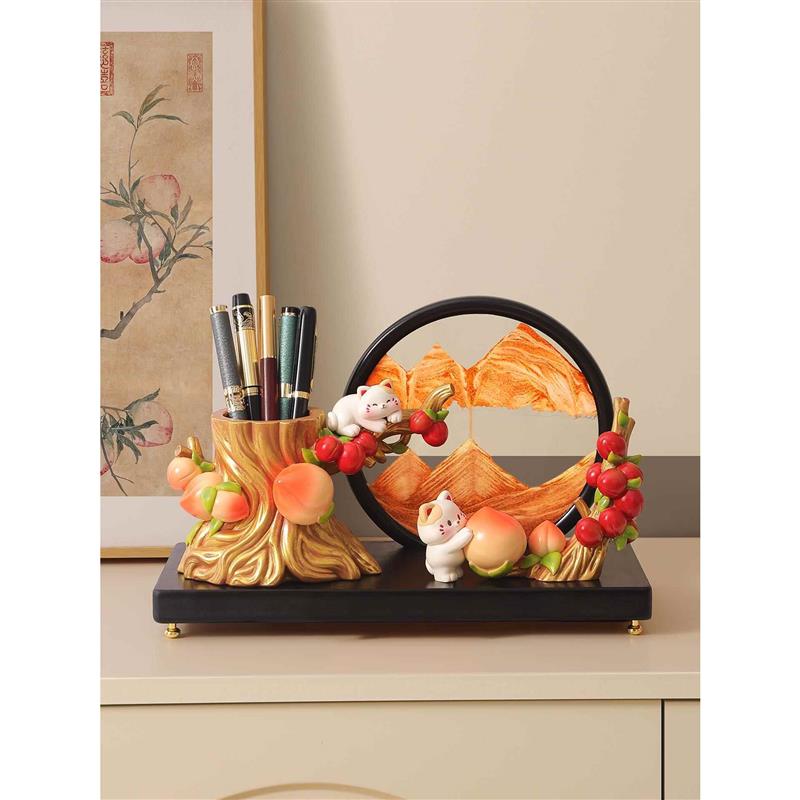 国潮文创可爱猫咪流沙画笔