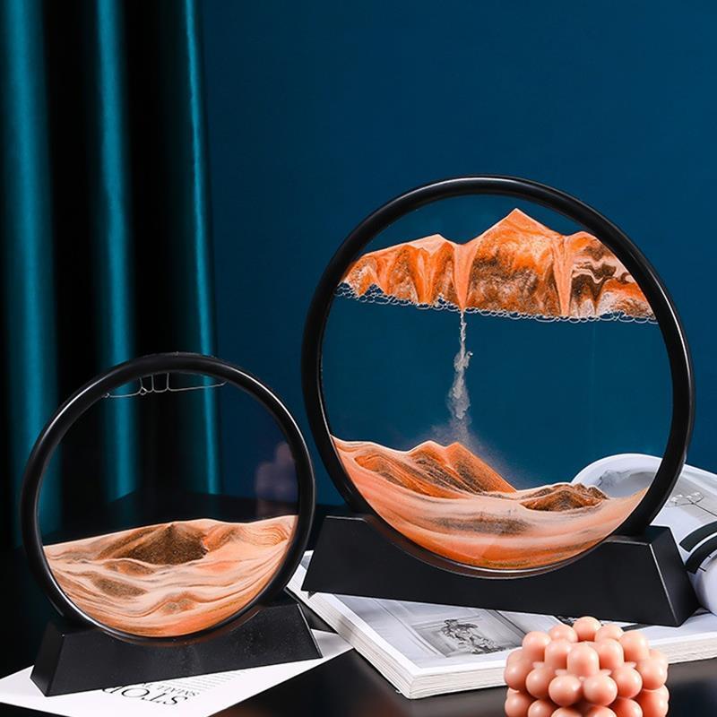 极速创意3D流沙画动态立体沙漏解压艺术玻璃液体摆件客厅装饰送礼图片