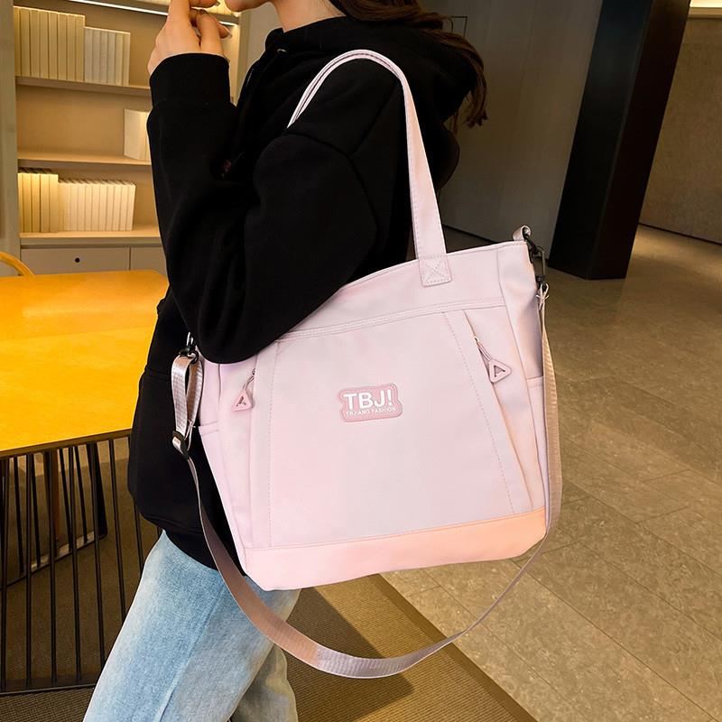 新品帆布包女单肩包日系简约大容量手提袋可爱小众设计学生百搭上