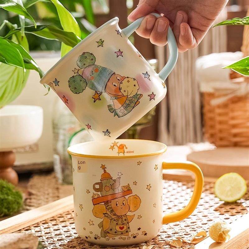 星星人杯子联名马克杯情侣陶瓷水杯早餐杯女生高颜值ins风耐高温