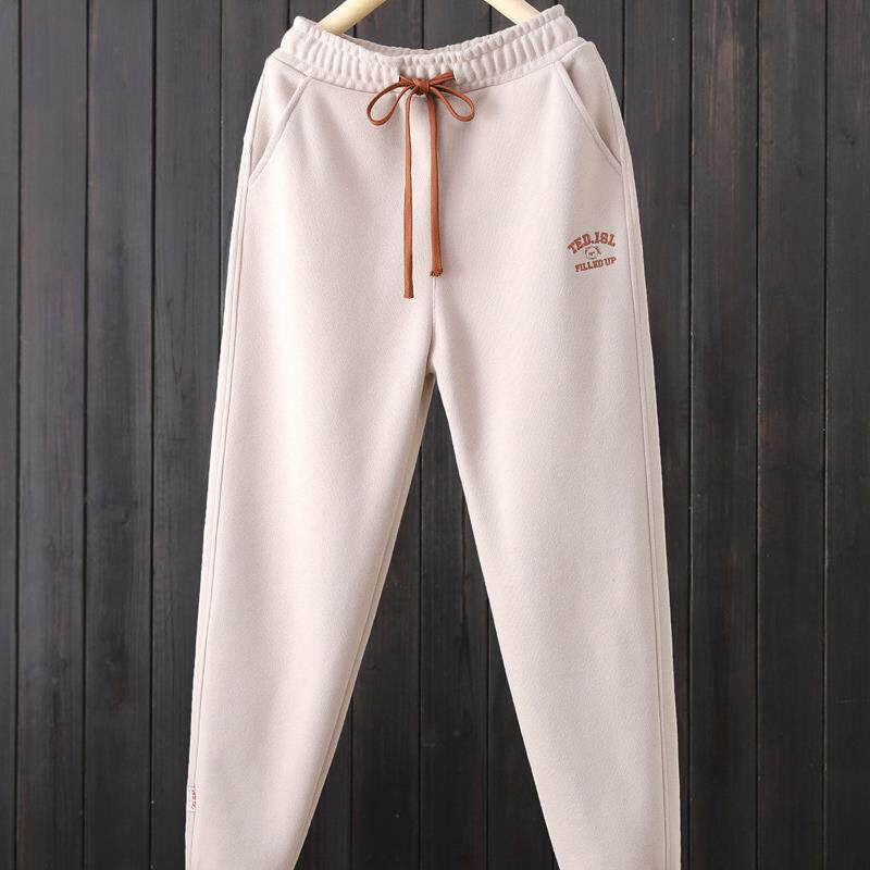 新品运动裤女春秋季2025新款宽松束脚休闲卫裤小个子显瘦九分抽绳
