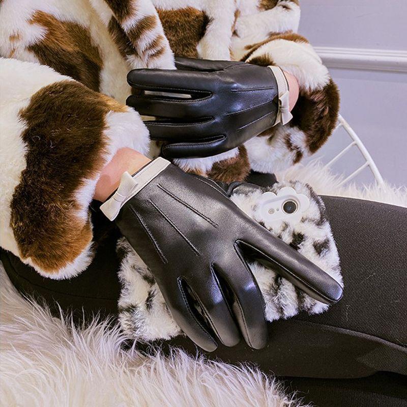 真皮手套女士冬季加绒加厚