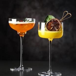 新品水晶玛格丽特杯鸡尾酒杯酒吧玻璃杯子高脚杯香槟杯网红气泡酒