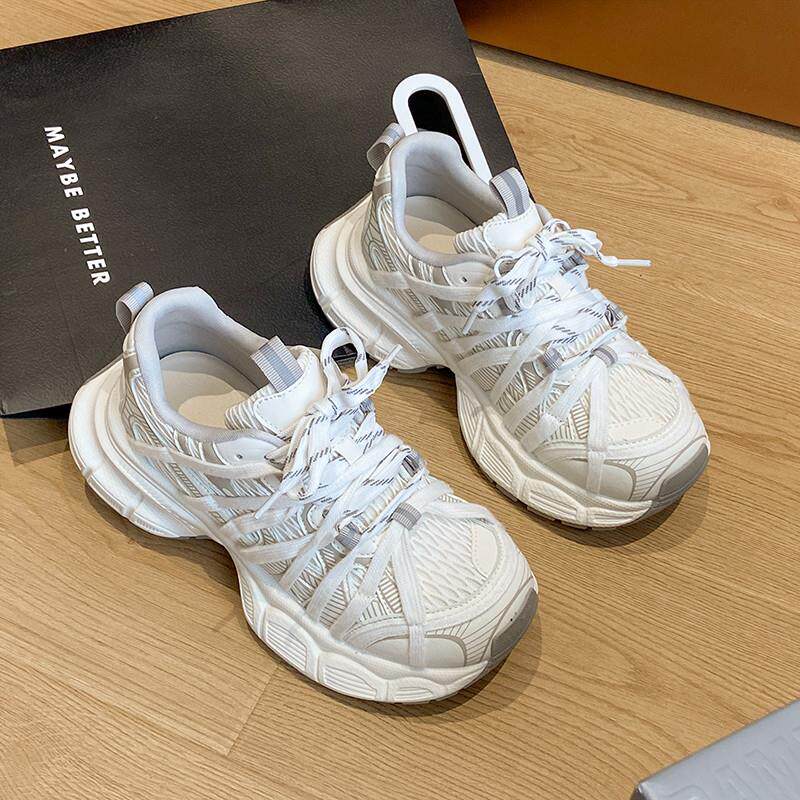 新品巴黎厚底增高老爹鞋女2026新款春夏季休闲运动鞋网面透气跑步