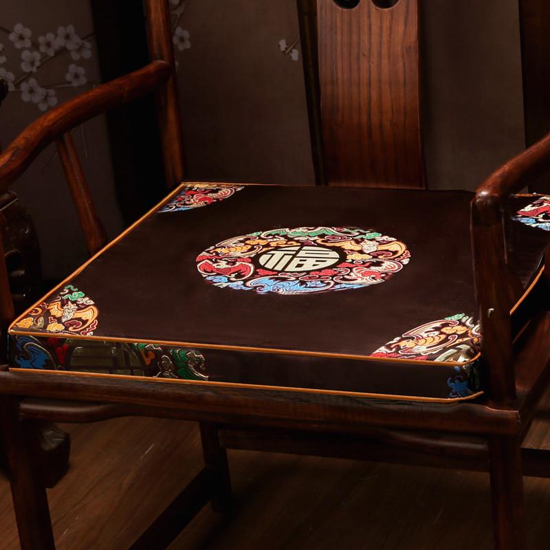 推荐中式红木沙发坐垫古典实木家具椅子垫圈椅茶椅太师椅垫红喜庆