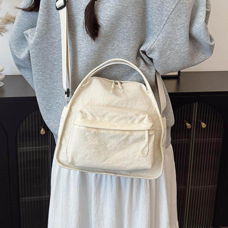 新品韩系小众设计简约尼龙布单肩包包女2025夏季新款大容量斜挎水