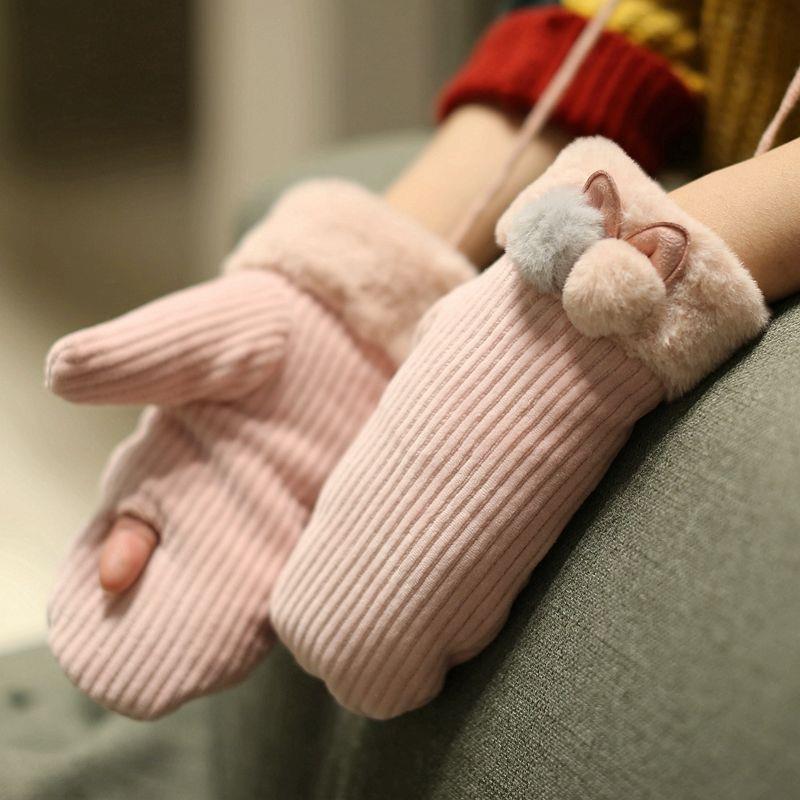 冬天女学生可爱棉手套秋冬