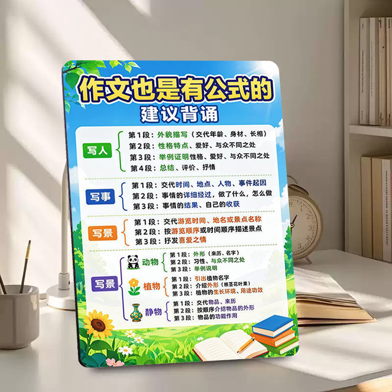 【作文写作技巧公式】激励学习买给学生礼物桌面相框摆台书房卧室