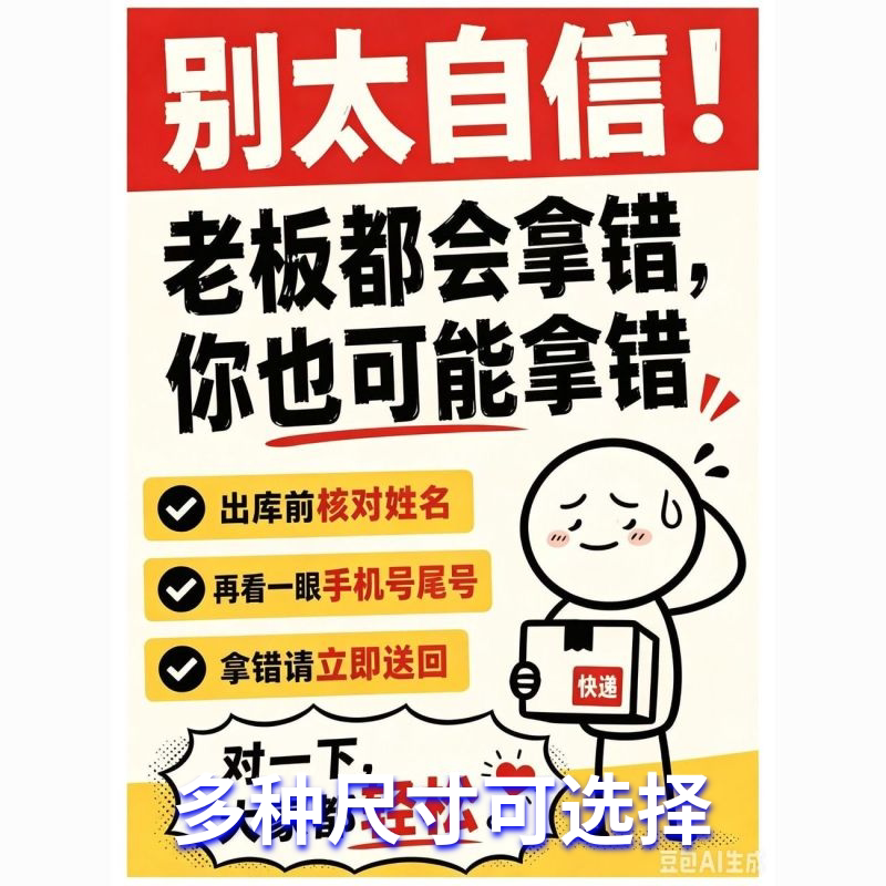 快递驿站个性海报菜鸟多多中通圆通申通韵达极兔防水防晒大张贴纸