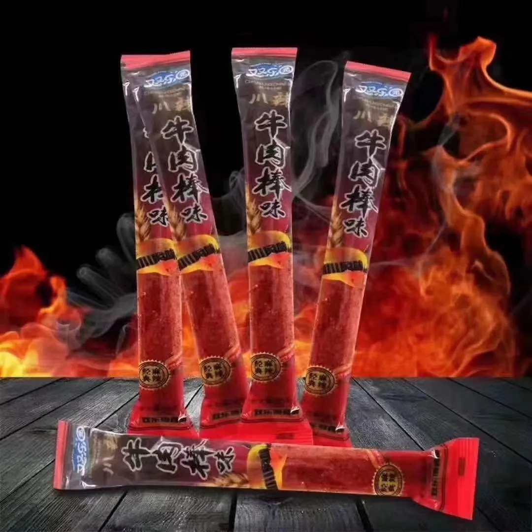 川辣牛肉棒味辣条麻辣素面筋长条独立包装网红休闲零食袋装