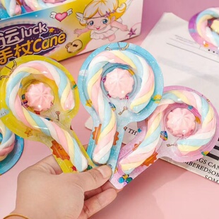 网红趣味棉花糖可食用表情卡通解压好玩好吃儿童独立包装零食批发