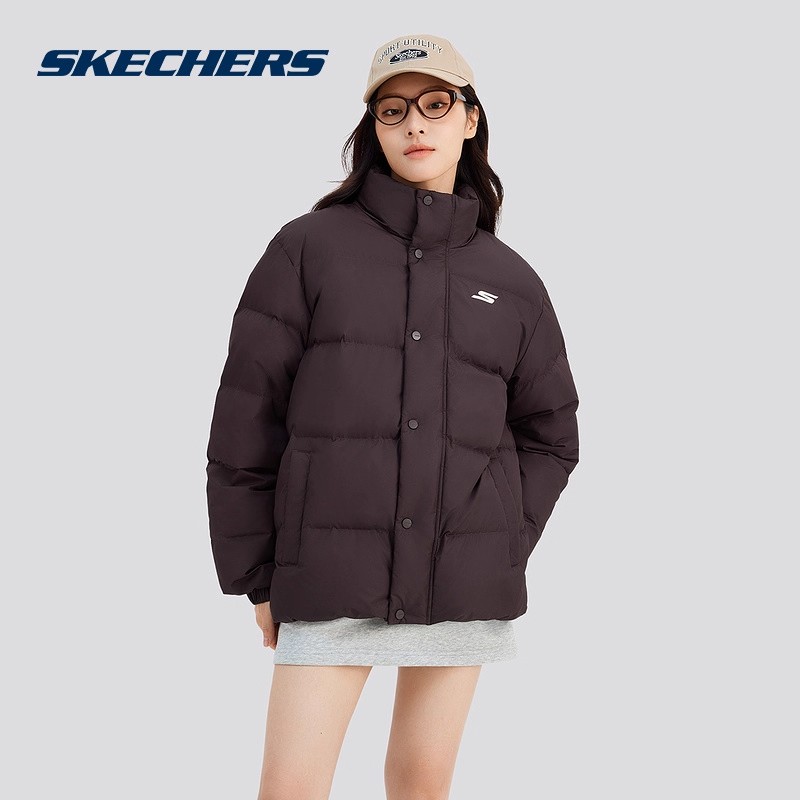 斯凯奇冬季防水保暖立领羽绒服
