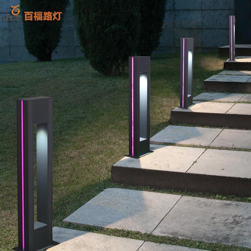 太阳能草坪灯欧式户外led铝型材草地灯方形庭院装饰庭院灯