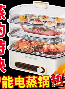 德国多功能电蒸锅大容量全自动可预约定时火锅一体通用智能早餐机