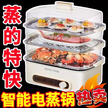 德国多功能电蒸锅大容量全自动可预约定时火锅一体通用智能早餐机