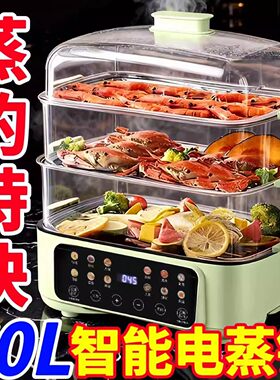 德国智能电蒸锅家用大容量多功能电蒸笼宿舍节能电炖锅厨房电蒸炉