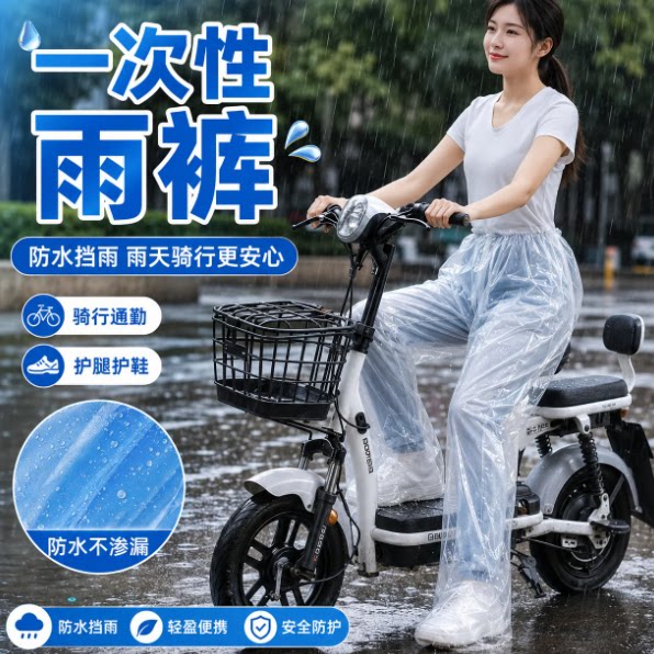 一次性包脚加厚防水雨裤