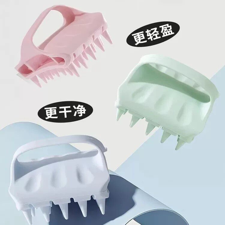 硅胶镂空正方形洗头刷按摩头皮