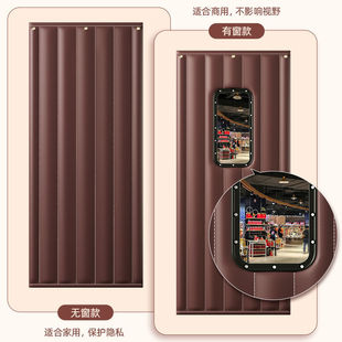冬季加厚保暖棉门帘免打孔家用商超冷库保温防寒隔断隔音帘厚款暖