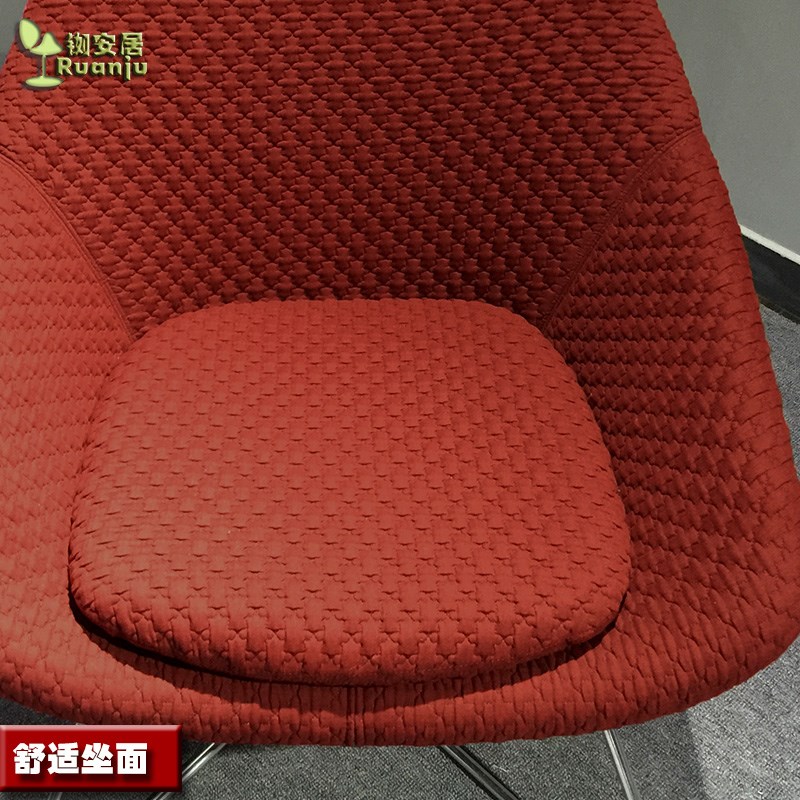 欧洲新款设计休闲椅布艺咖啡办公椅会客接待商务单人沙发椅子B313