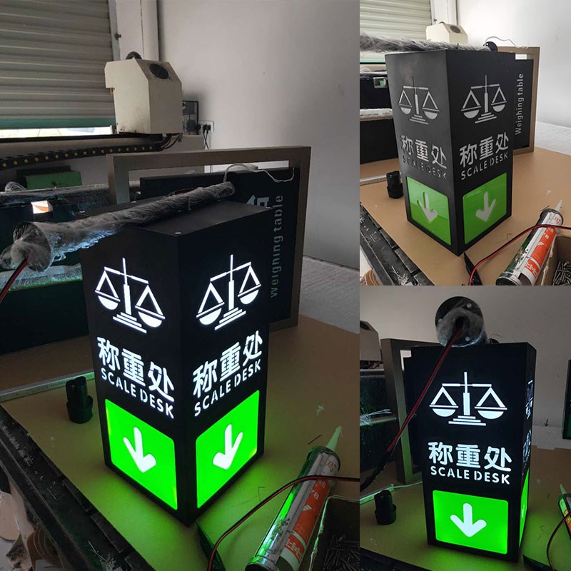 超市吊牌灯箱称重台灯箱商场收银台灯箱超分类指示牌镂空灯箱悬挂