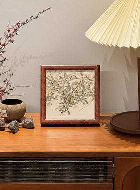 《东方华彩》中古风桌面摆件装饰画摆台新中式客厅小摆画床头小画