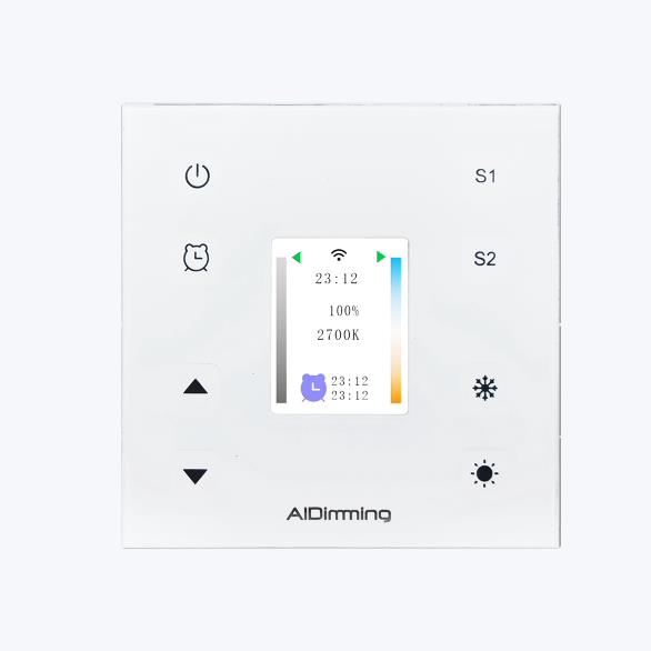 0-10V调光面板/0-10V调光调色面板86盒旋钮面板玻璃触摸面板