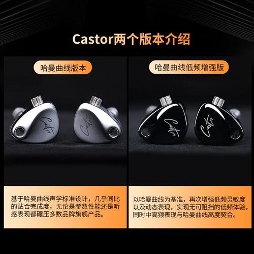 甄选KZ-Castor可调节双动圈入耳式耳机hifi发烧监听舞台直播有线