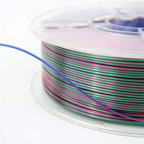 甄选3D打印耗材丝绸二色或三色PLA，工厂直销，热销中1.75mm