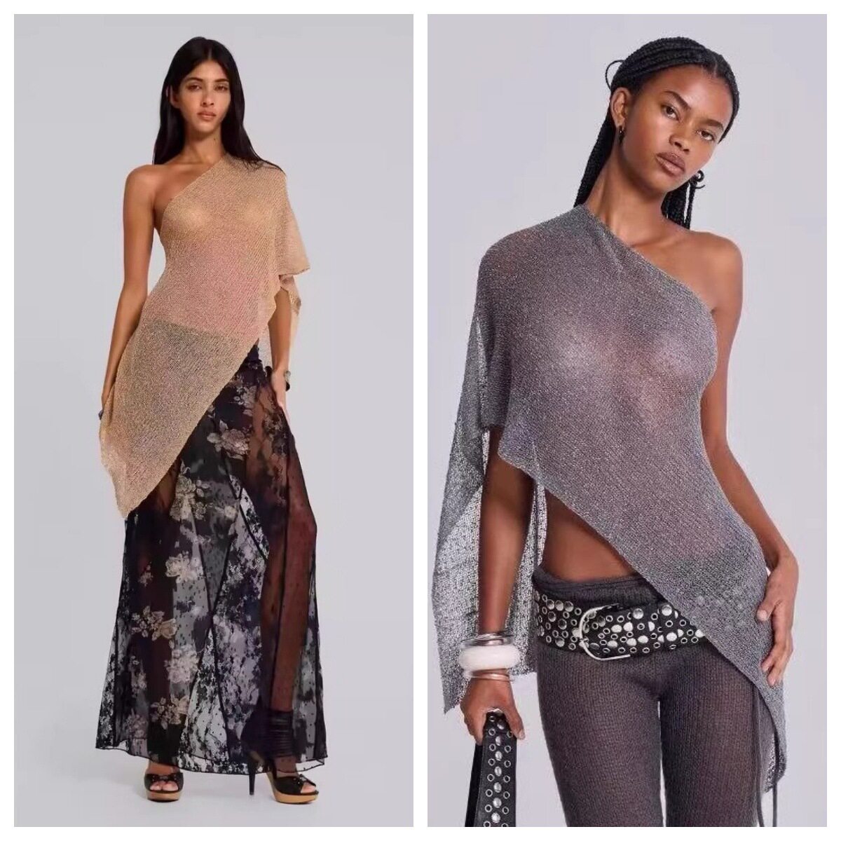 Jaded London辣妹披肩一片式多种穿法针织斗篷披肩吊带度假风吊带