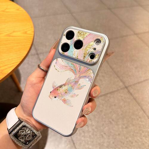 iPhone14小众新款适用17AIR大视窗苹果13创意适用16PLUS全包15ProMax国潮手机壳彩色锦鲤