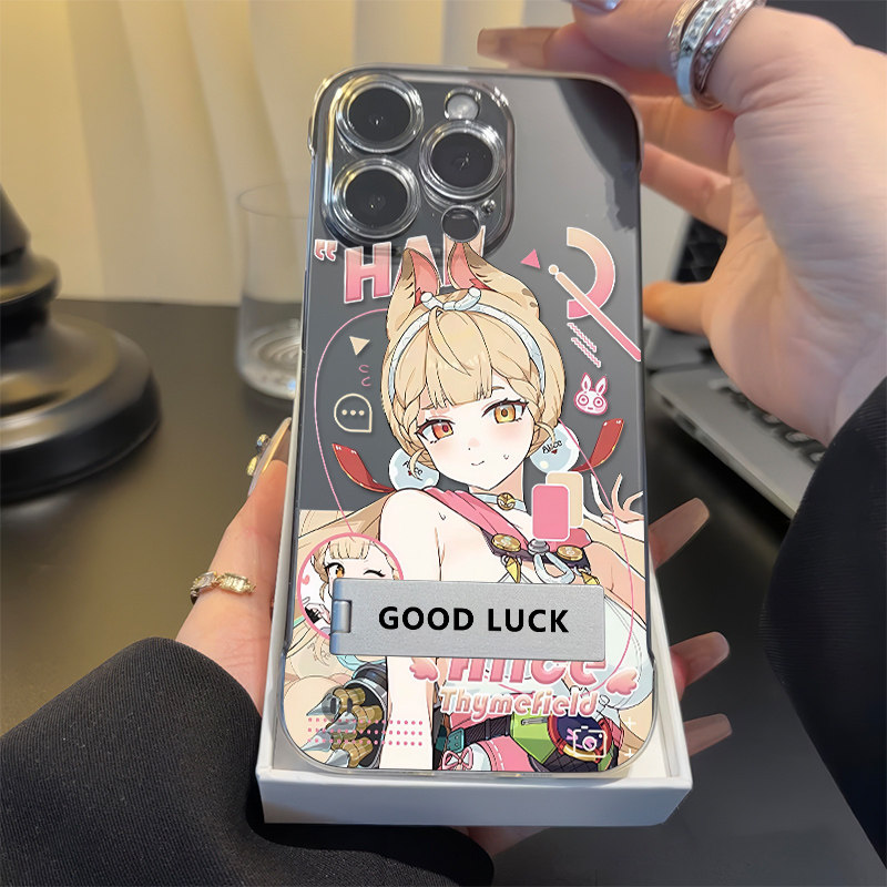 绝区零爱丽丝VIVOS30适用iPhone16高级感13PRO硬15plus手机壳带支架苹果14无边框小米17ProMax超薄12透明动漫