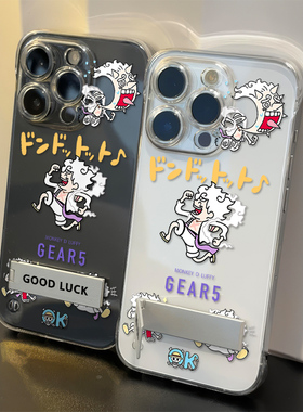 K80手机壳带支架华为nova14硬13promax透明小米15spro适用iPhone12超薄搞怪路飞荣耀POWER高级感苹果16无边框